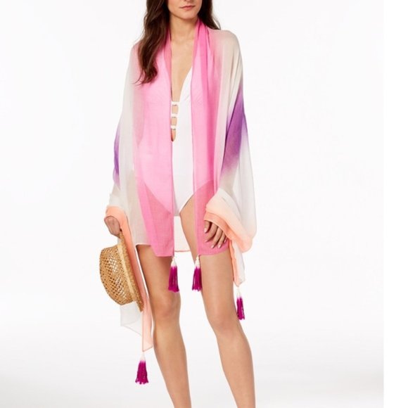 INC International Concepts Other - NWT INC Pink Purple Ombré Sarong Cover-Up & Wrap
